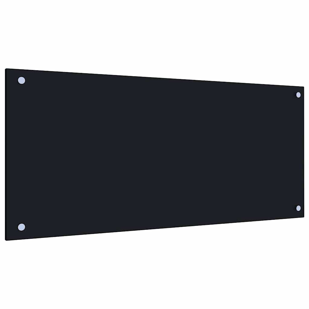 Schienale da cucina 2 pcs Nero 90 x 40 cm vetro temperato | homemem39