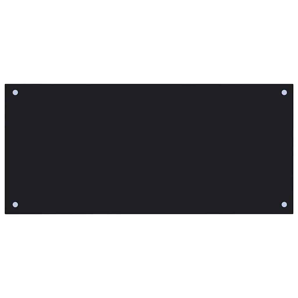 Schienale da cucina 2 pcs Nero 90 x 40 cm vetro temperato | homemem39