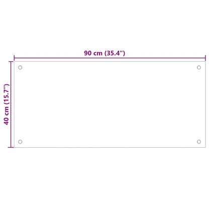 Schienale da cucina 2 pcs Nero 90 x 40 cm vetro temperato | homemem39