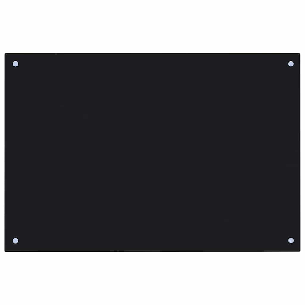 Rivestimento da Cucina 2 pcs Nero 90 x 50 cm vetro temperato