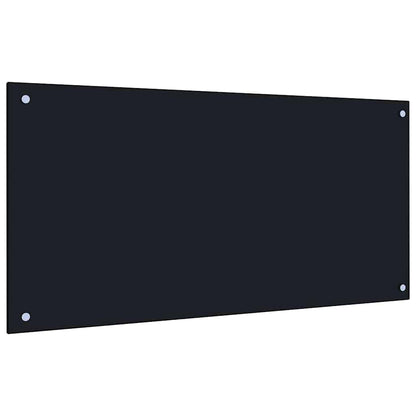 Schienale da cucina 2 pcs Nero 100 x 50 cm vetro temperato | homemem39
