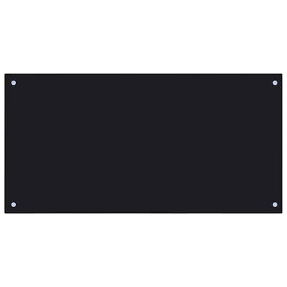 Schienale da cucina 2 pcs Nero 100 x 50 cm vetro temperato | homemem39