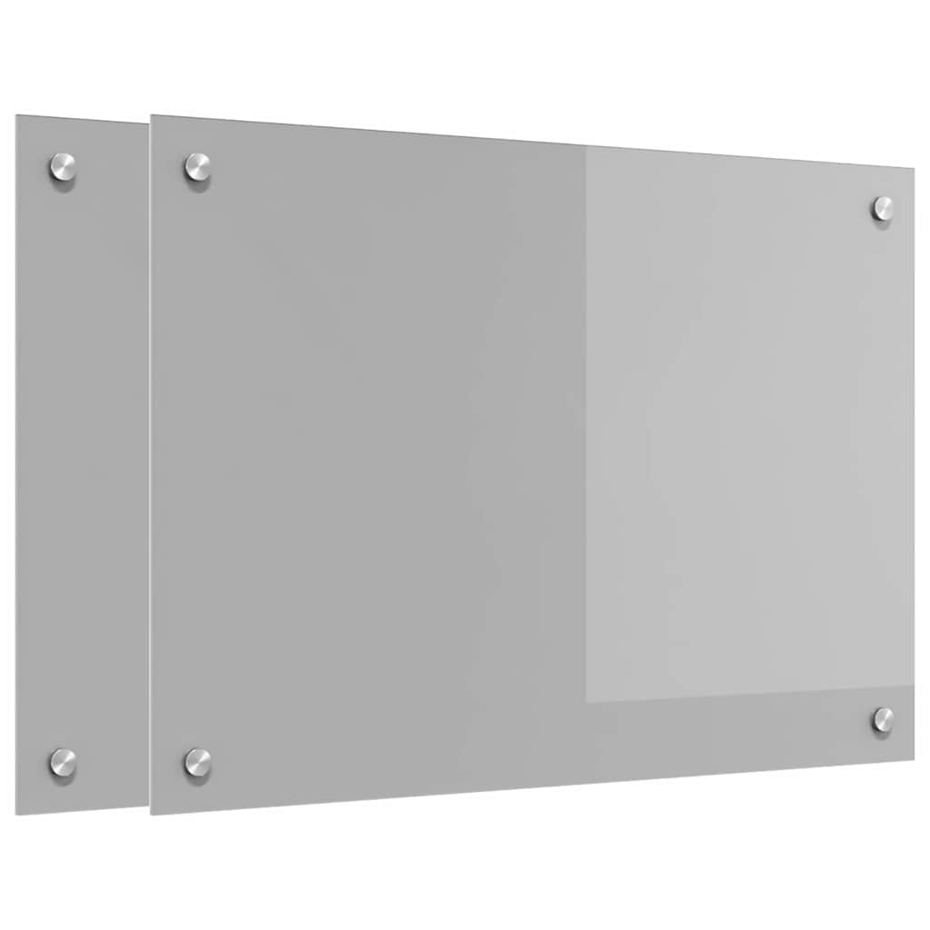 Rivestimento da Cucina 2 pcs Grigio chiaro 70 x 50 cm