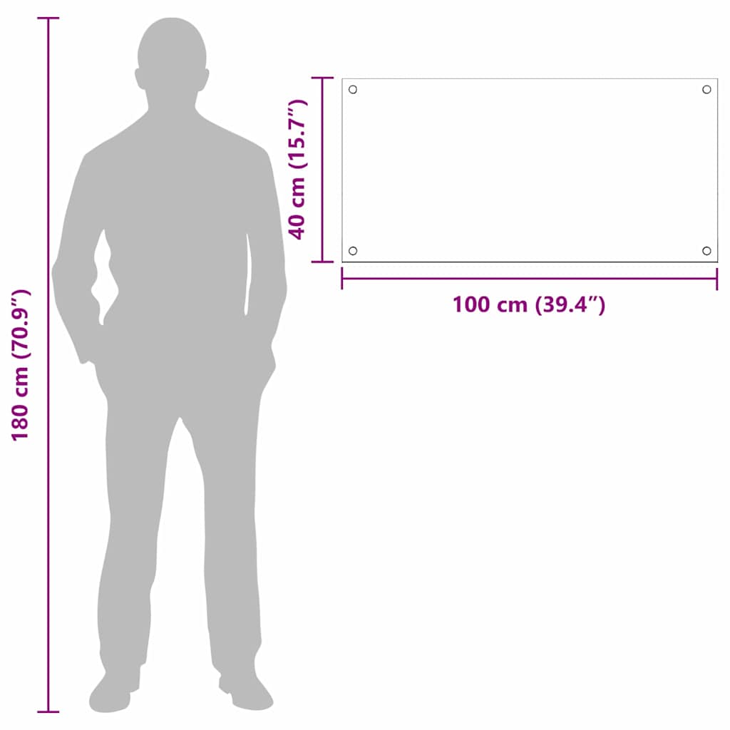 Rivestimento da Cucina 2 pcs Grigio chiaro 100 x 40 cm