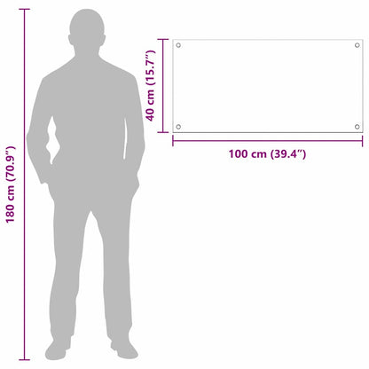 Rivestimento da Cucina 2 pcs Grigio chiaro 100 x 40 cm