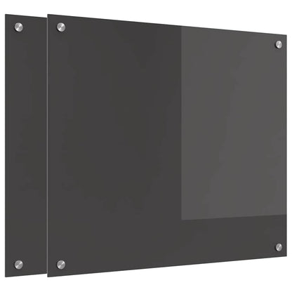 Rivestimento da Cucina 2 pcs Grigio scuro 70 x 60 cm