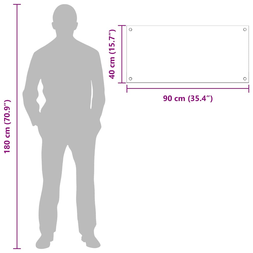 Rivestimento da Cucina 2 pcs Grigio scuro 90 x 40 cm