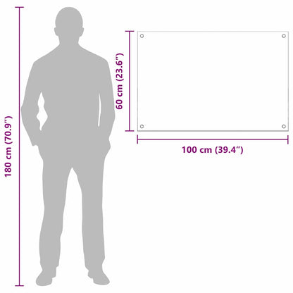 Rivestimento da Cucina 2 pcs Grigio scuro 100 x 60 cm