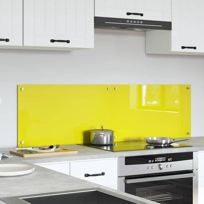 Rivestimento da Cucina 2 pcs Giallo 70 x 40 cm vetro temperato