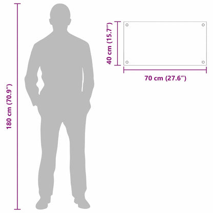 Rivestimento da Cucina 2 pcs Giallo 70 x 40 cm vetro temperato