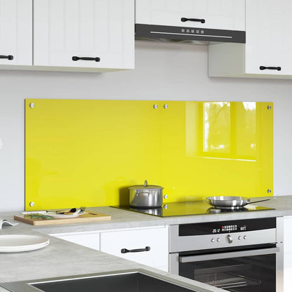 Rivestimento da Cucina 2 pcs Giallo 70 x 50 cm vetro temperato