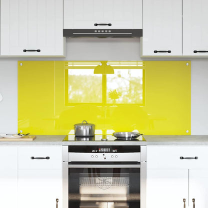 Rivestimento da Cucina 2 pcs Giallo 70 x 60 cm vetro temperato