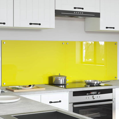 Rivestimento da Cucina 2 pcs Giallo 80 x 50 cm vetro temperato