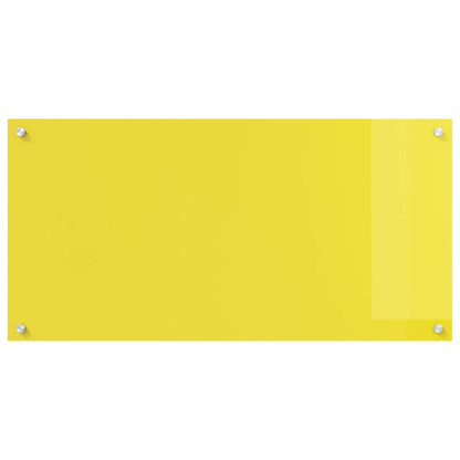 Rivestimento da Cucina 2 pcs Giallo 100 x 50 cm vetro temperato