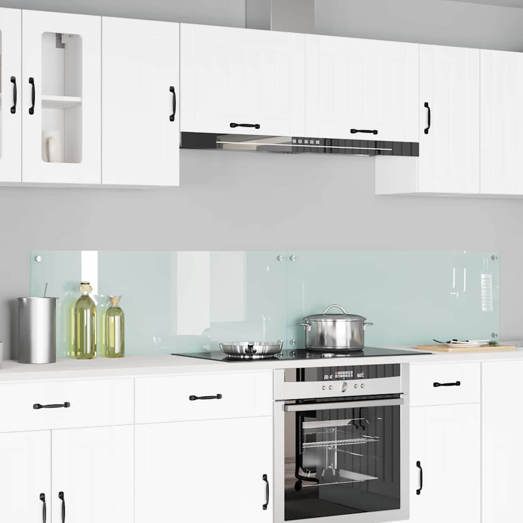 Schienale da cucina 2 pcs Bianco 110 x 40 cm vetro temperato | homemem39
