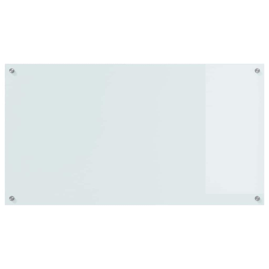 Schienale da cucina 2 pcs Bianco 110 x 60 cm vetro temperato | homemem39