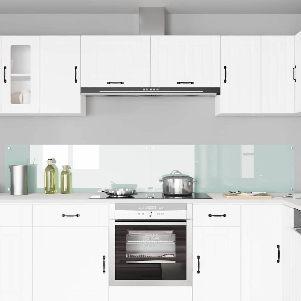Schienale da cucina 2 pcs Bianco 120 x 40 cm vetro temperato | homemem39