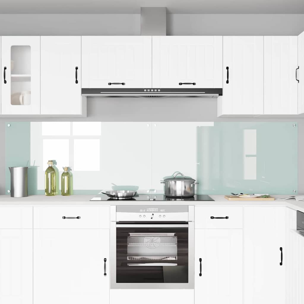 Schienale da cucina 2 pcs Bianco 120 x 60 cm vetro temperato | homemem39