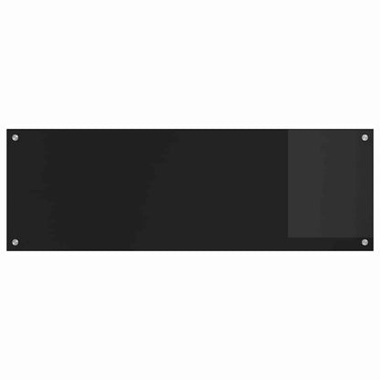 Rivestimento da Cucina 2 pcs Nero 120 x 40 cm vetro temperato