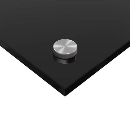 Schienale da cucina 2 pcs Nero 120 x 60 cm vetro temperato | homemem39