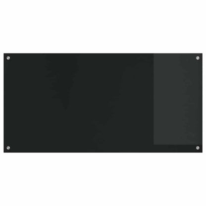 Schienale da cucina 2 pcs Nero 120 x 60 cm vetro temperato | homemem39