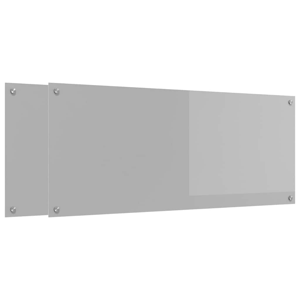 Rivestimento da Cucina 2 pcs Grigio chiaro 120 x 50 cm