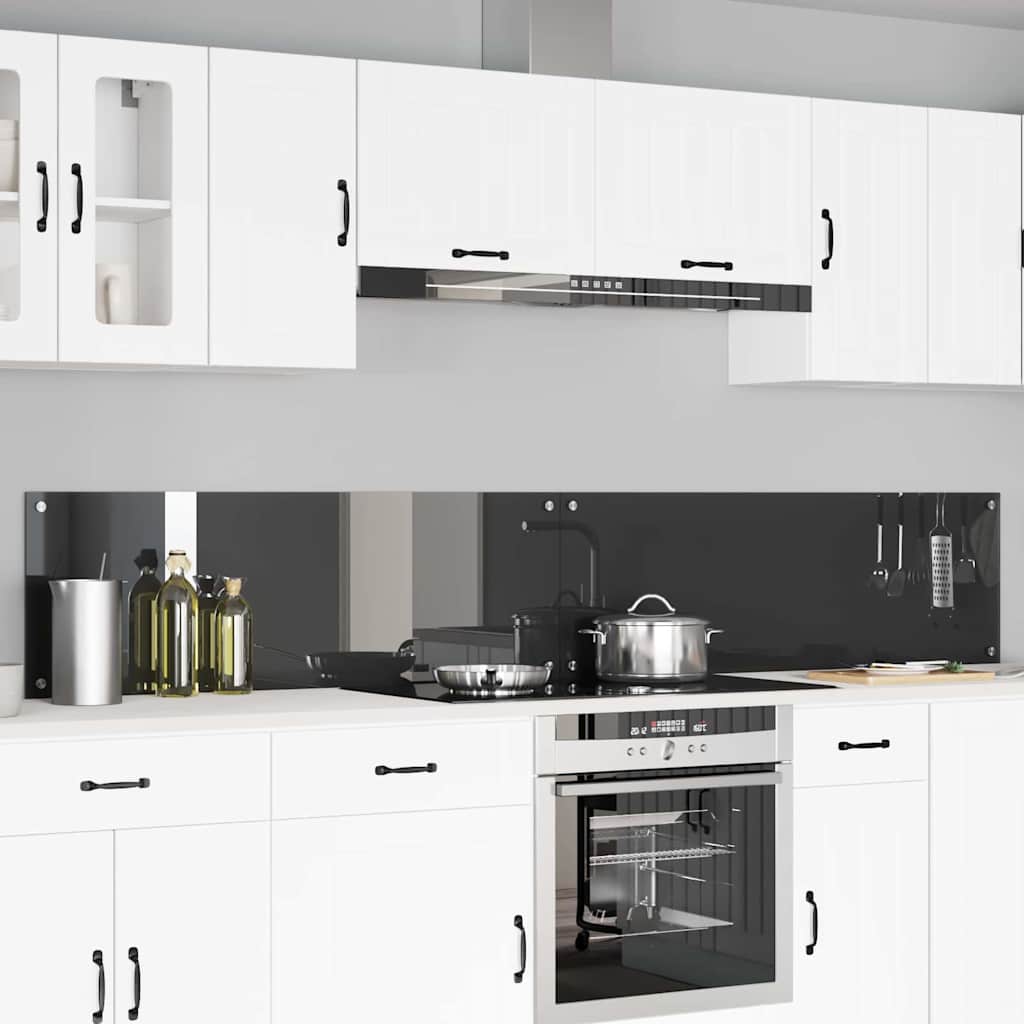 Rivestimento da Cucina 2 pcs Grigio scuro 120 x 40 cm