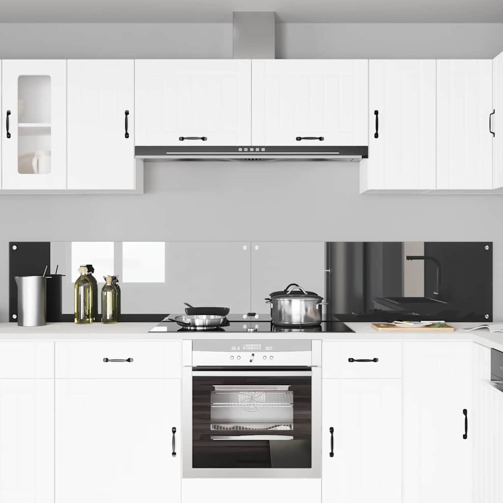 Rivestimento da Cucina 2 pcs Grigio scuro 120 x 40 cm