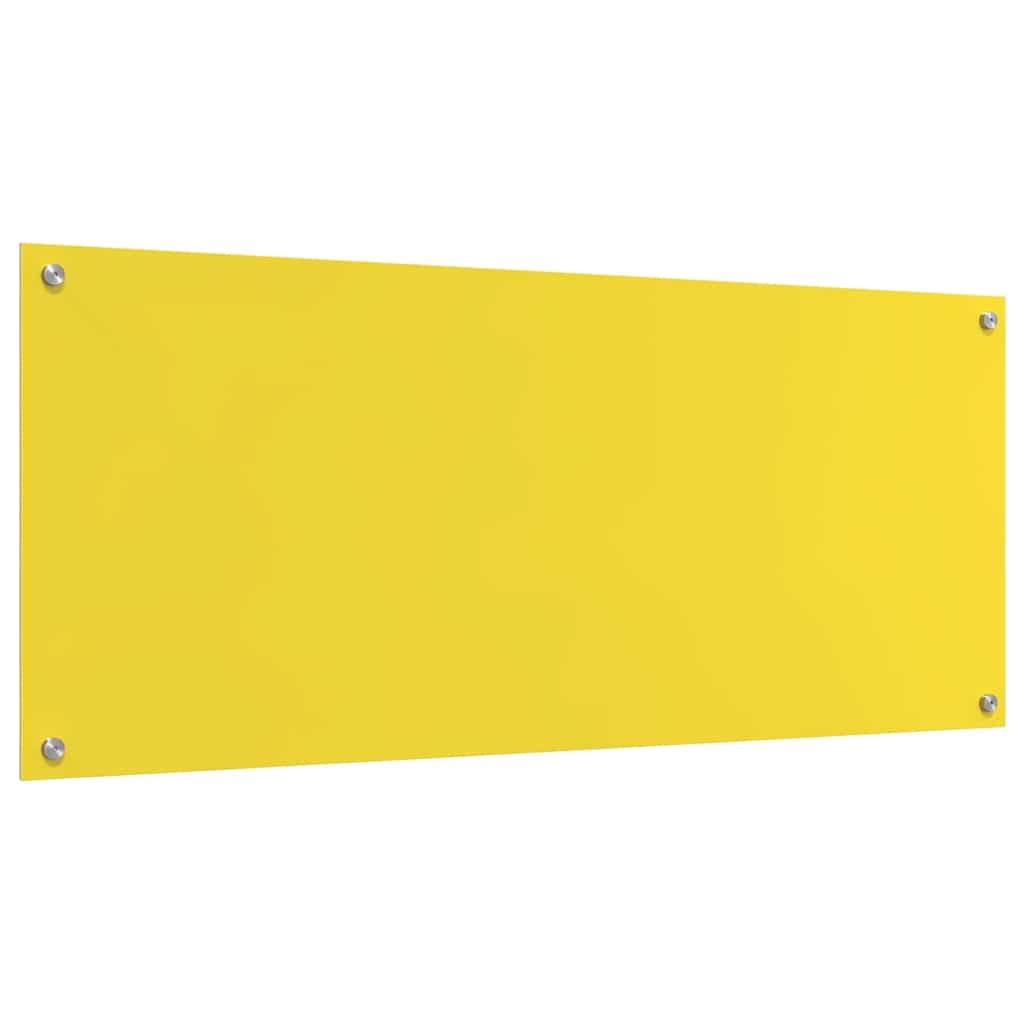 Rivestimento da Cucina 2 pcs Giallo 120 x 50 cm vetro temperato