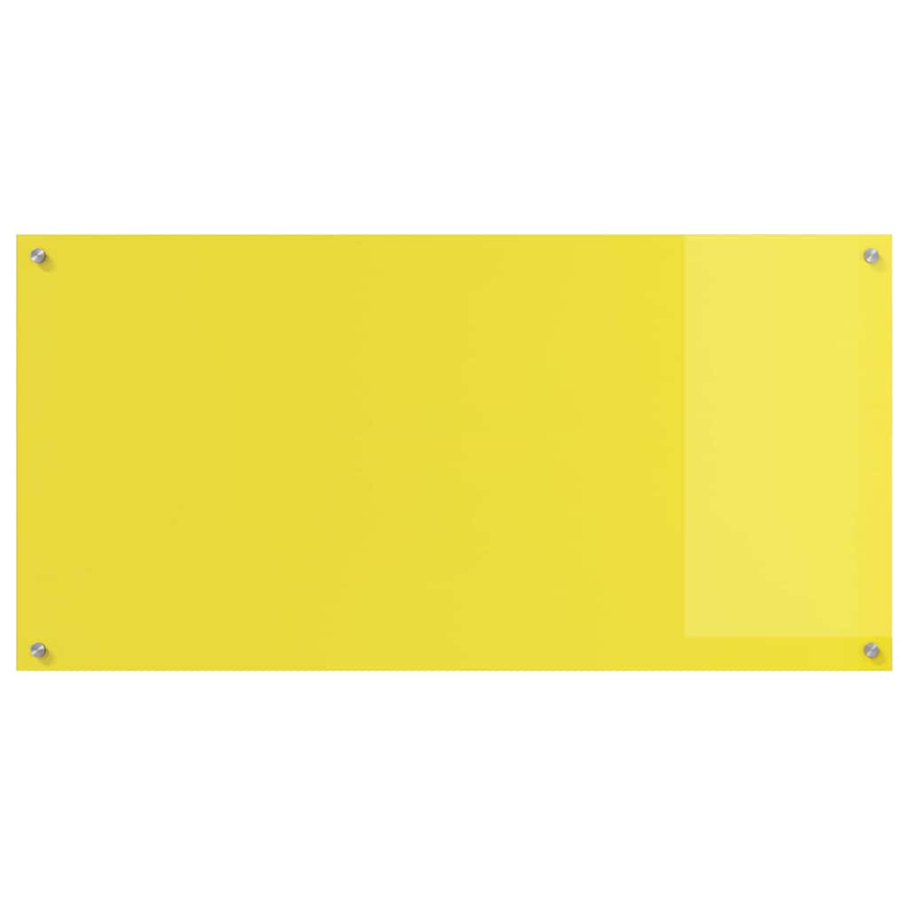 Rivestimento da Cucina 2 pcs Giallo 120 x 60 cm vetro temperato