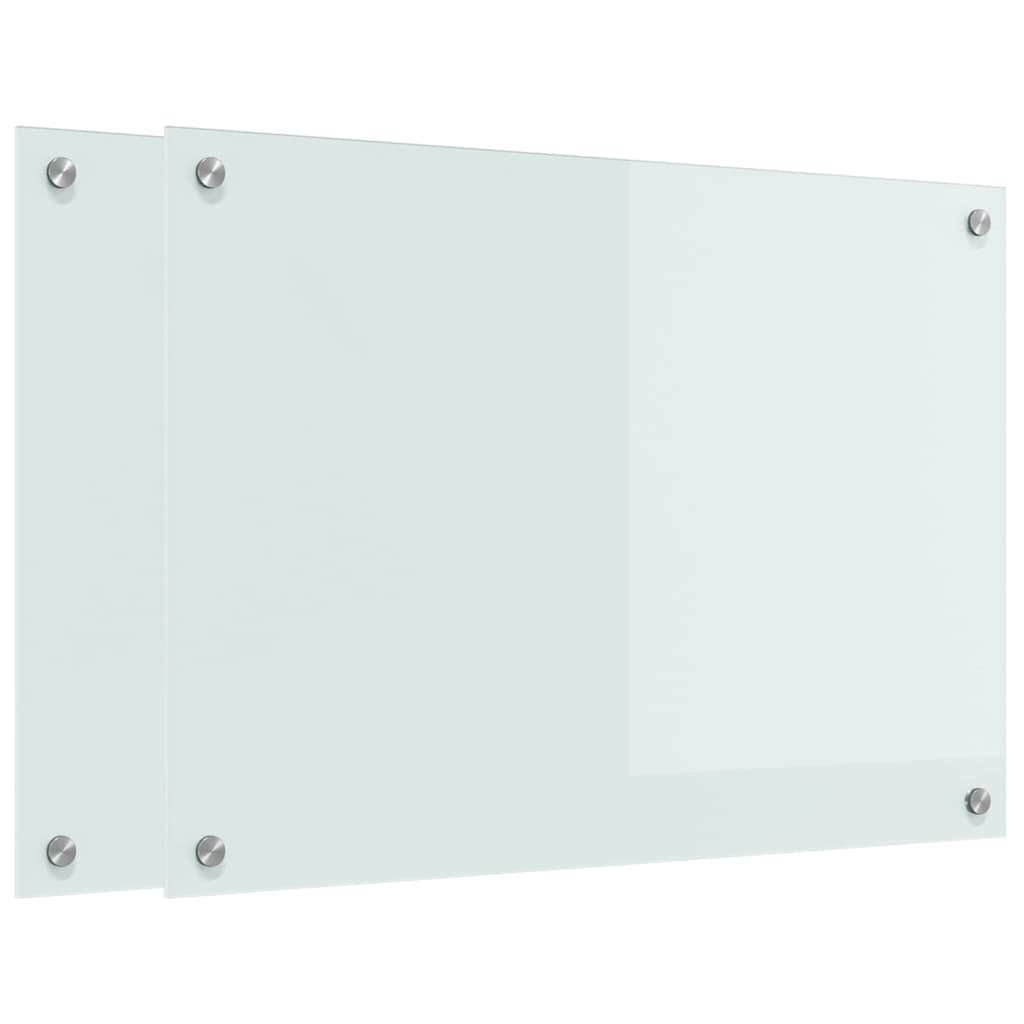 Rivestimento da Cucina 2 pcs Bianco 70 x 50 cm vetro temperato