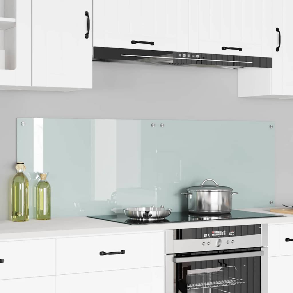 Schienale da cucina 2 pcs Bianco 80 x 50 cm vetro temperato | homemem39