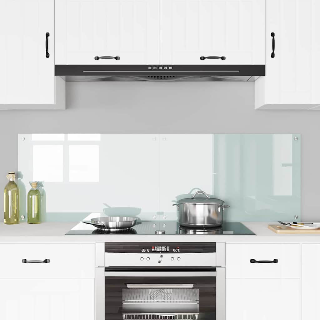 Schienale da cucina 2 pcs Bianco 80 x 50 cm vetro temperato | homemem39