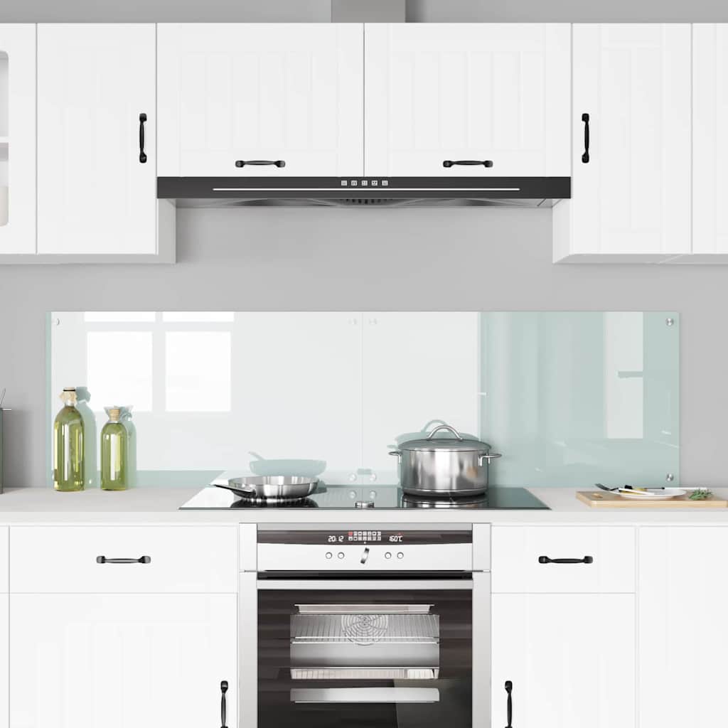 Rivestimento da Cucina 2 pcs Bianco 90 x 50 cm vetro temperato