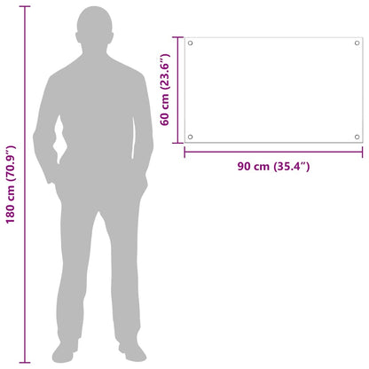 Rivestimento da Cucina Trasparente 90 x 60 cm vetro temperato