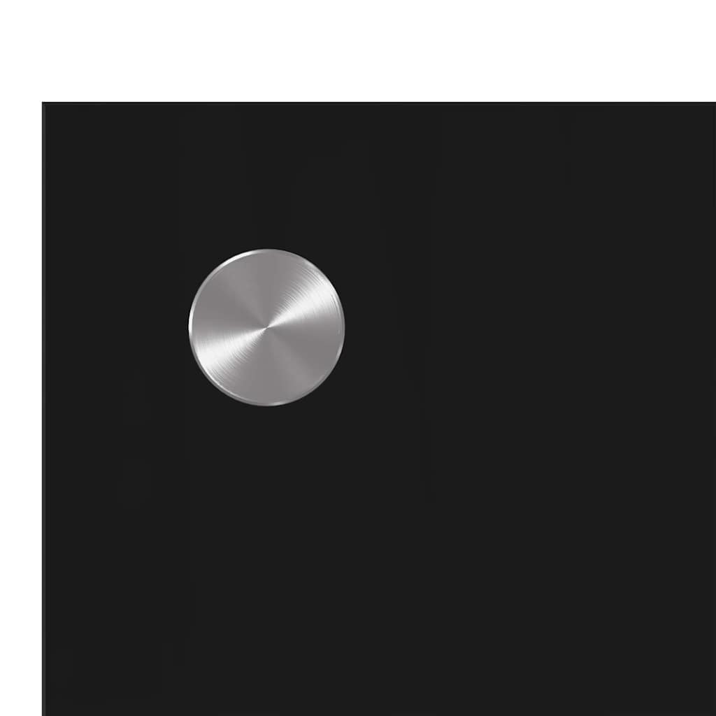 Rivestimento da Cucina 2 pcs Nero 80 x 60 cm vetro temperato