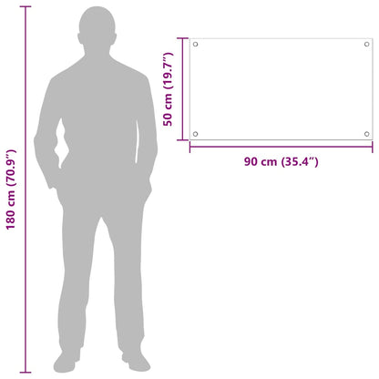 Rivestimento da Cucina 2 pcs Nero 90 x 50 cm vetro temperato