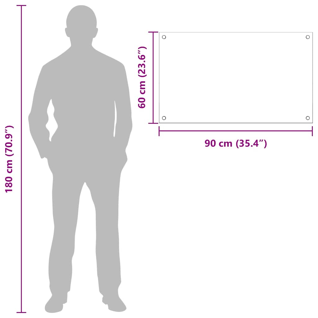 Rivestimento da Cucina 2 pcs Nero 90 x 60 cm vetro temperato