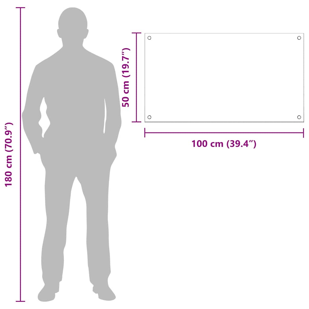 Rivestimento da Cucina 2 pcs Nero 100 x 50 cm vetro temperato