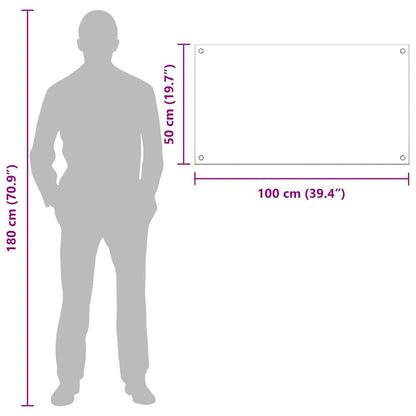 Rivestimento da Cucina 2 pcs Nero 100 x 50 cm vetro temperato