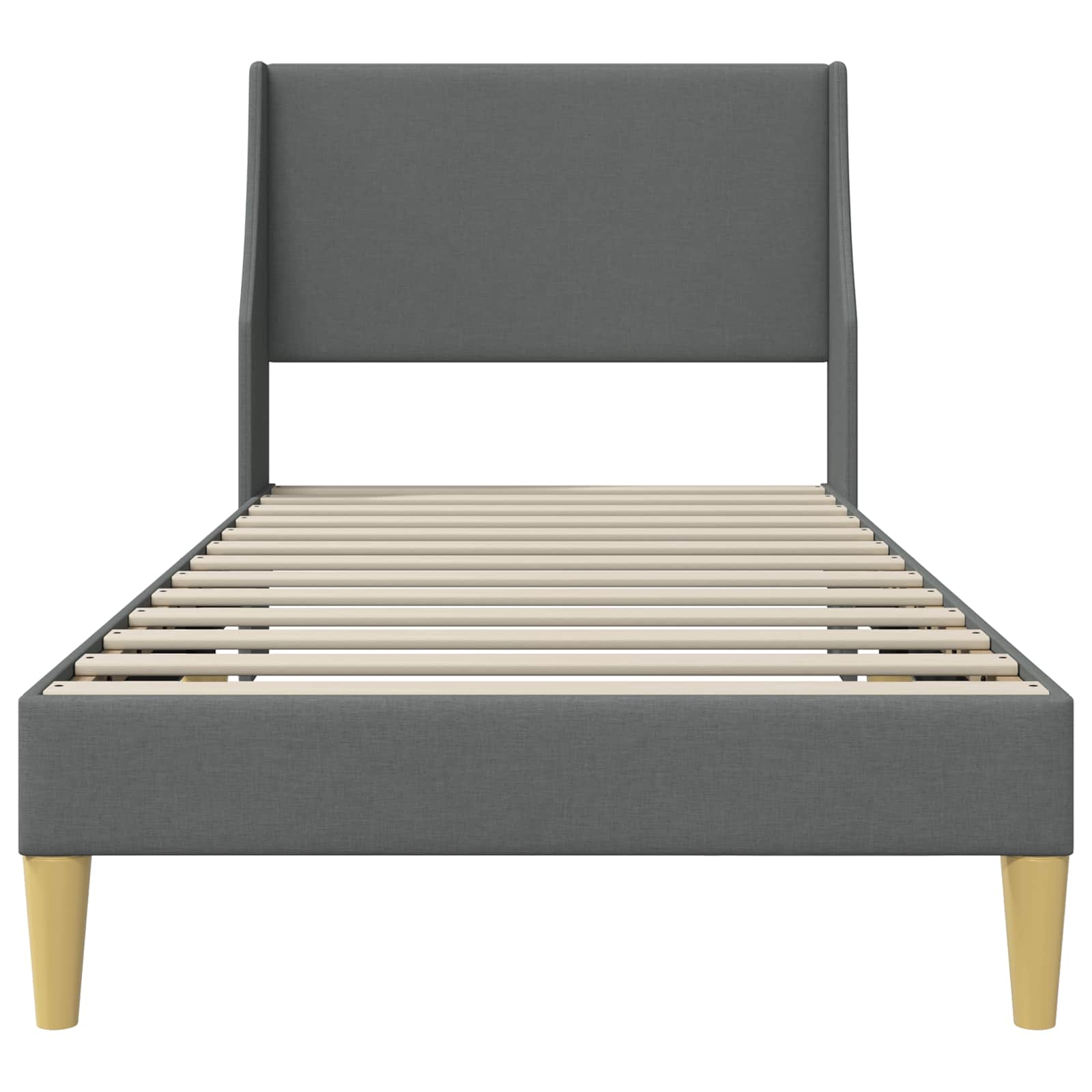 Struttura del letto Grigio scuro 90 x 190 cm Velluto | homemem39