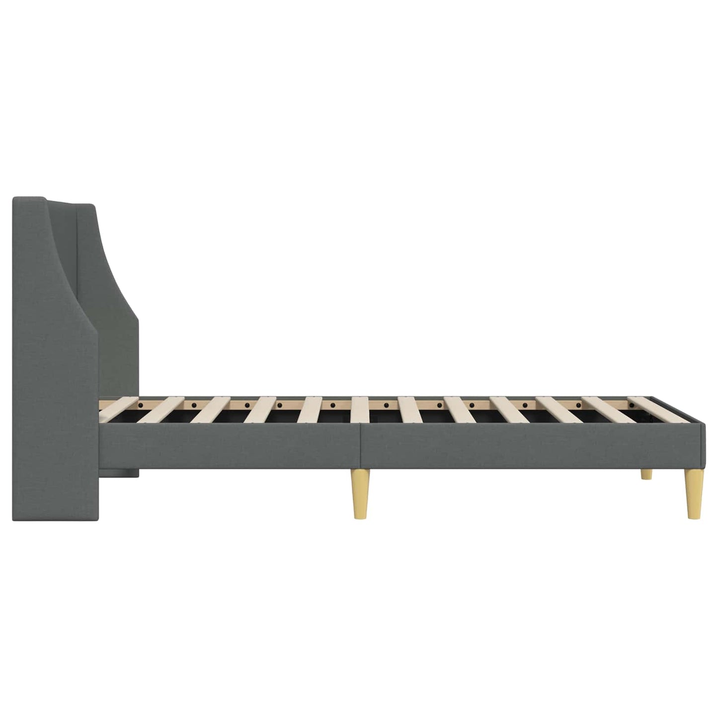 Struttura del letto Grigio scuro 90 x 190 cm Velluto | homemem39