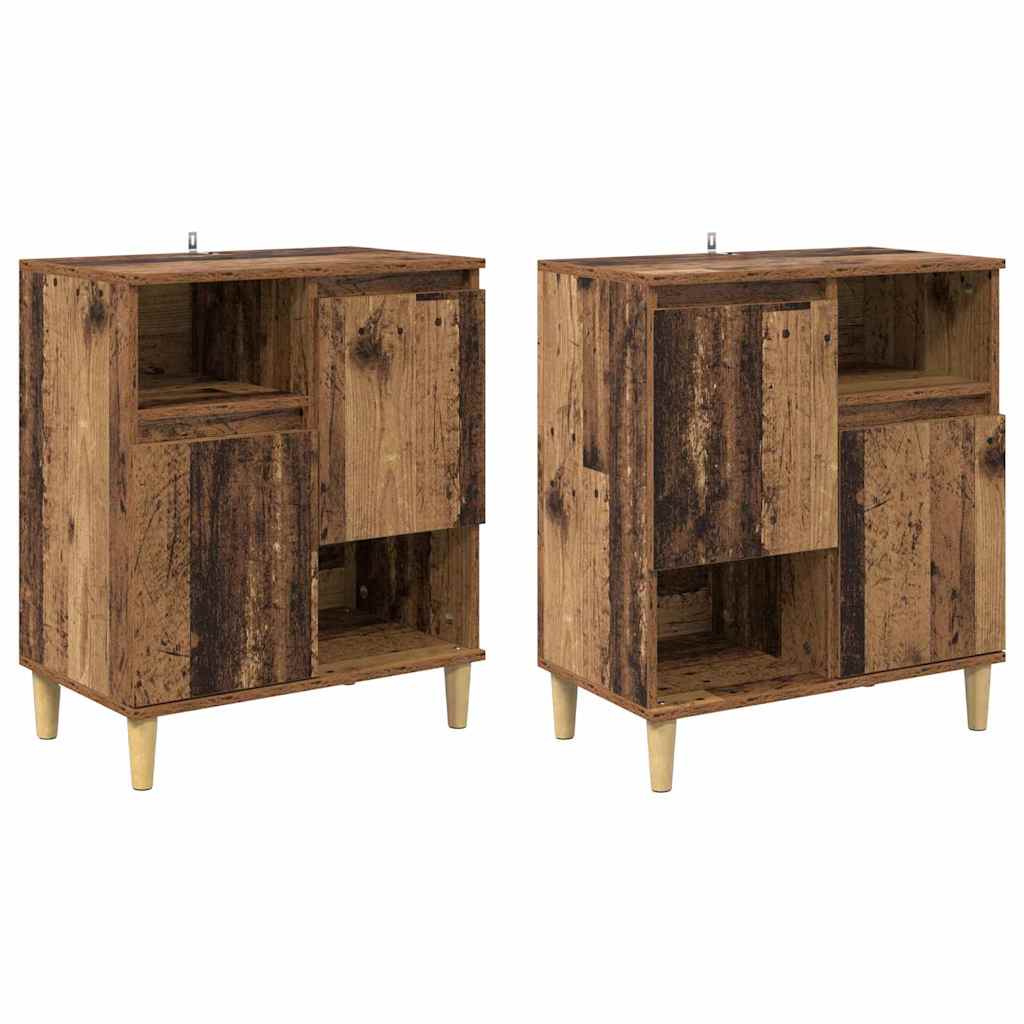 Sideboards 2 pcs Legno vecchio 60 x 35 x 70 cm