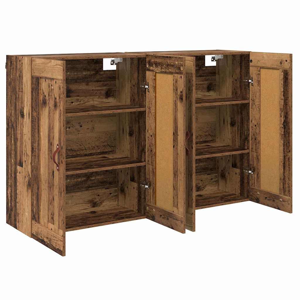 Armadietti a Muro 2 pcs Legno vecchio 69,5 x 34 x 90 cm