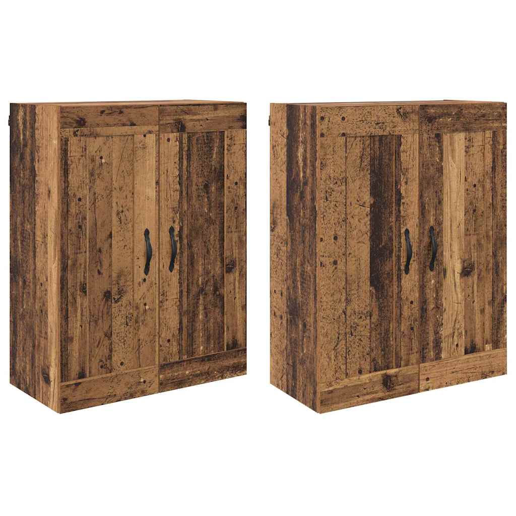Armadietti a Muro 2 pcs Legno vecchio 69,5 x 34 x 90 cm