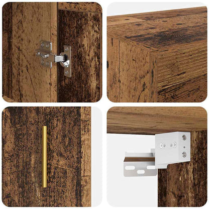 Armadietti a Muro 2 pcs Legno vecchio 69,5 x 34 x 90 cm