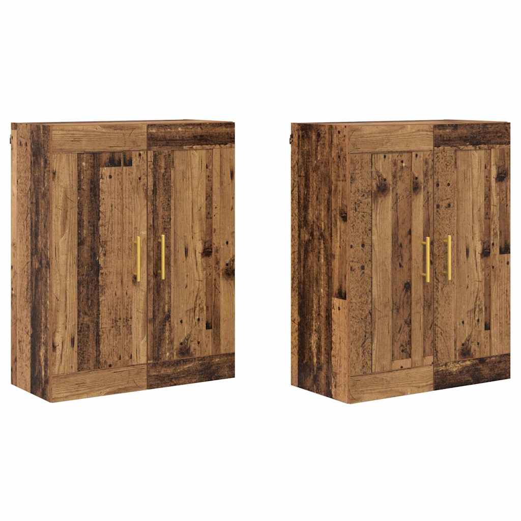 Armadietti a Muro 2 pcs Legno vecchio 69,5 x 34 x 90 cm
