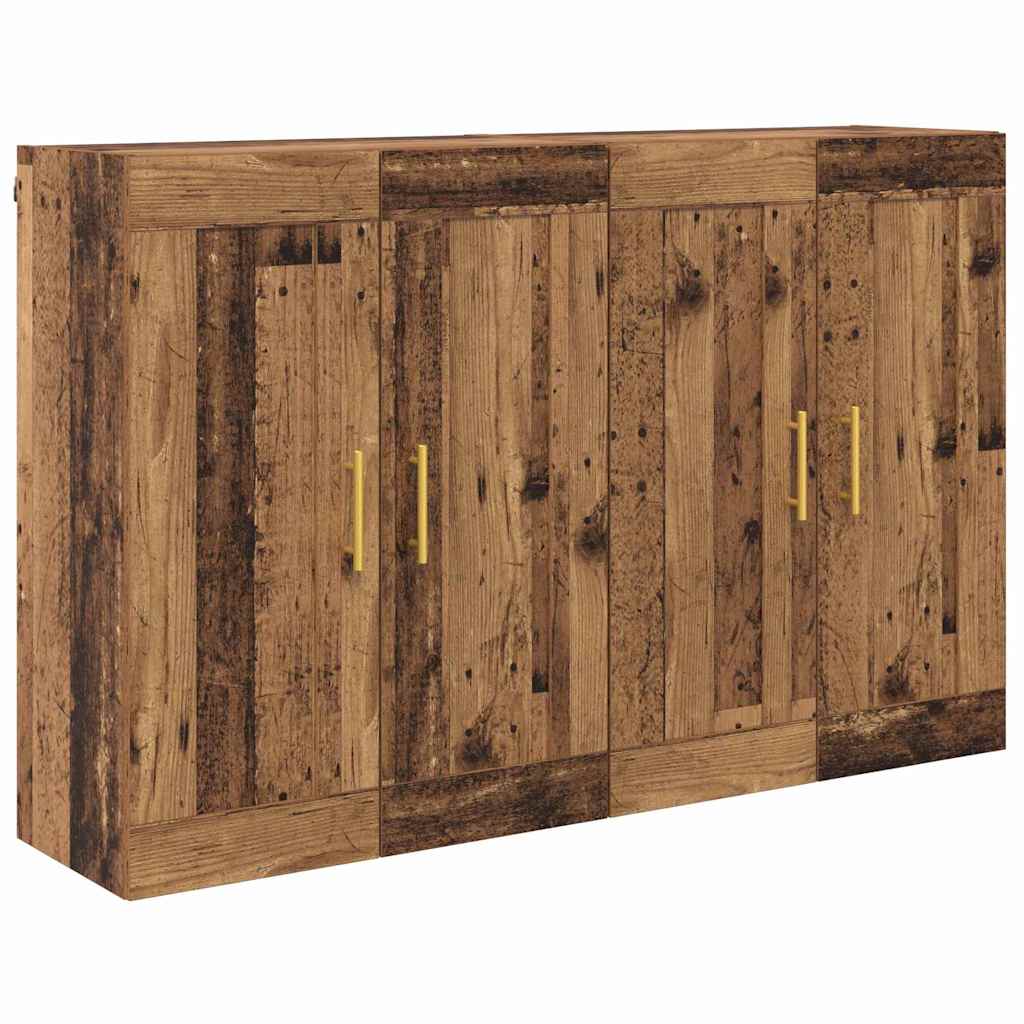 Armadietti a Muro 2 pcs Legno vecchio 69,5 x 34 x 90 cm