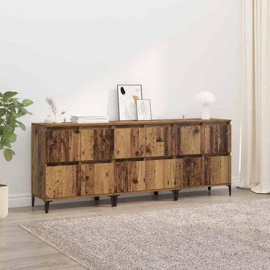 Sideboards 3 pcs Legno vecchio 60 x 35 x 70 cm
