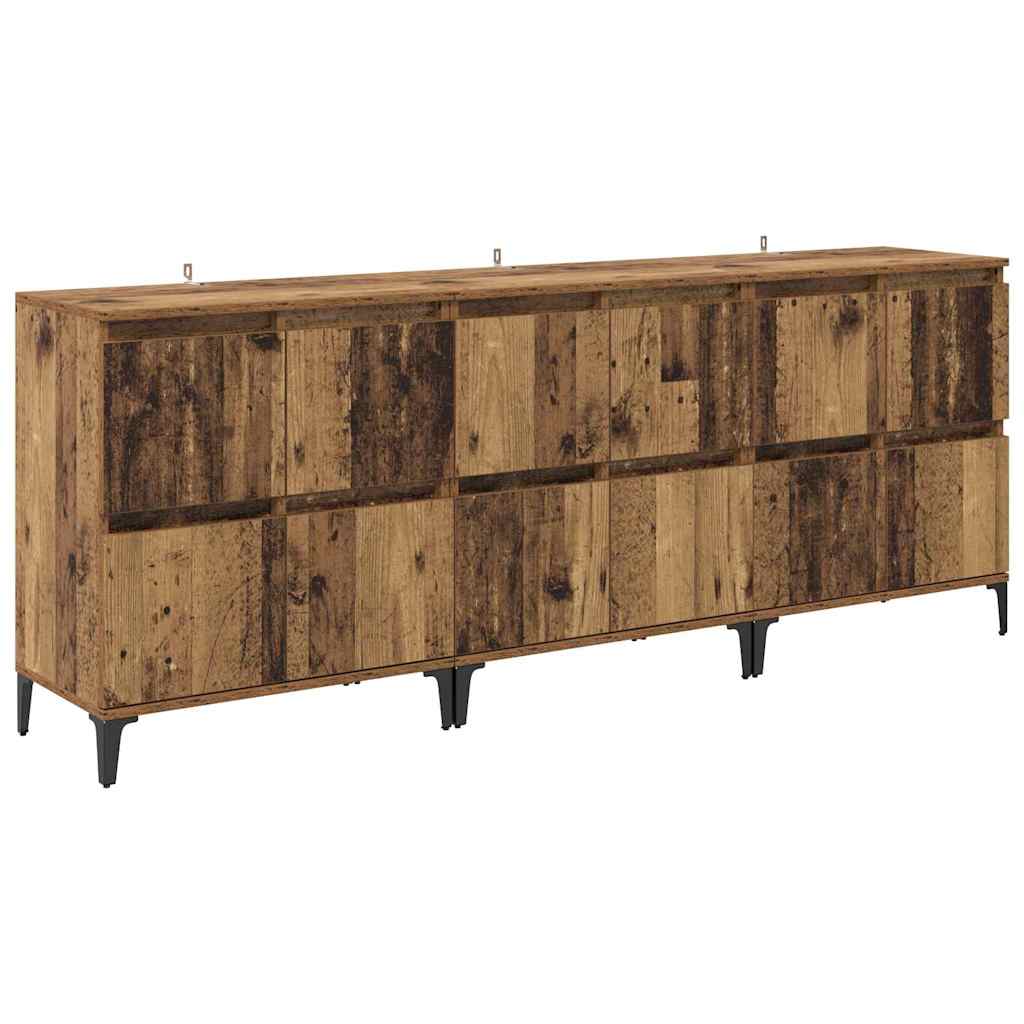 Sideboards 3 pcs Legno vecchio 60 x 35 x 70 cm